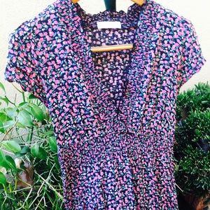 SEXY DEEP V NECK PIN UP FLORAL DRESS